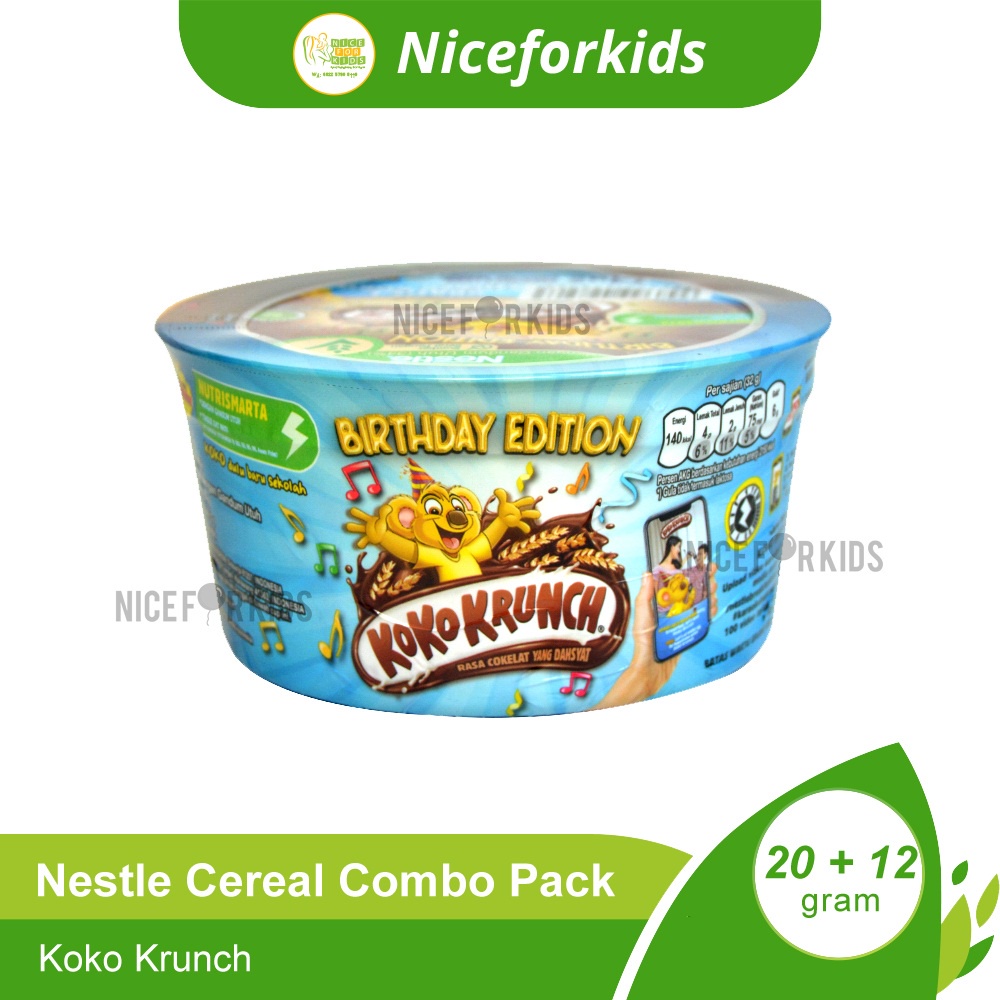 Nestle Koko Krunch Cereal Combo Pack 20+12gr Kemasan Cup / Milo Cereal Combo Pack / Honey Stars Cereal Combo Pack