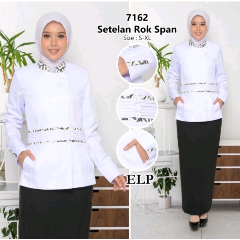 Blazer PNS ASN Seragam PNS Pemda Baju Dinas Stelan hitam putih Jas PDH Hitam Putih