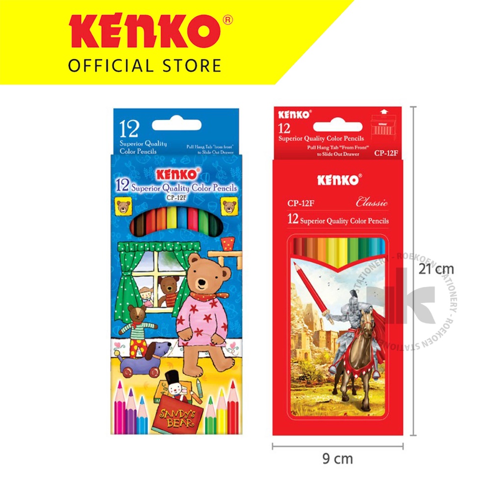 

Kenko Pensil Warna 12 Panjang Classic CP-12F Full