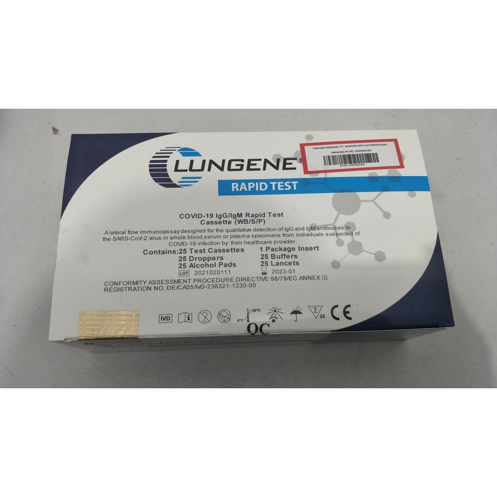 antibodii check Alatt rapid 1 pcs set komplite original QC Lungene