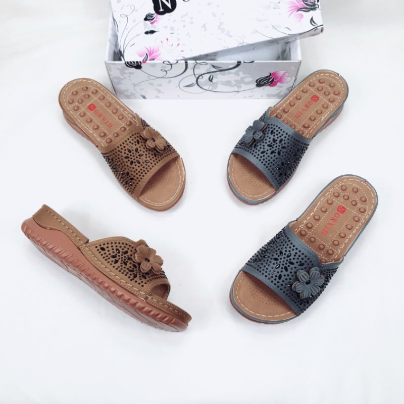 Norvid Sandal Big Size Wanita Ringan Glitter MC7297