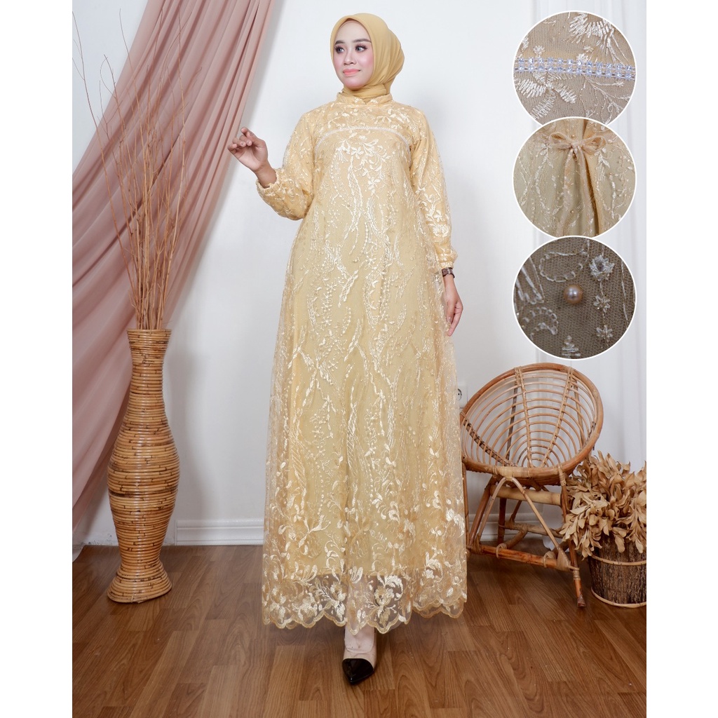 Gaun Gamis Dress Kebaya Pesta Kondangan Wanita Murah Berkualitas Premium By Santiank