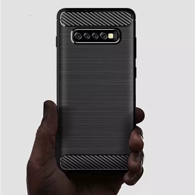 CASE SLIM FIT CARBON IPAKY SAMSUNG GALAXY S10 SAMSUNG GALAXY S10 BIASA SOFTCASE - FA