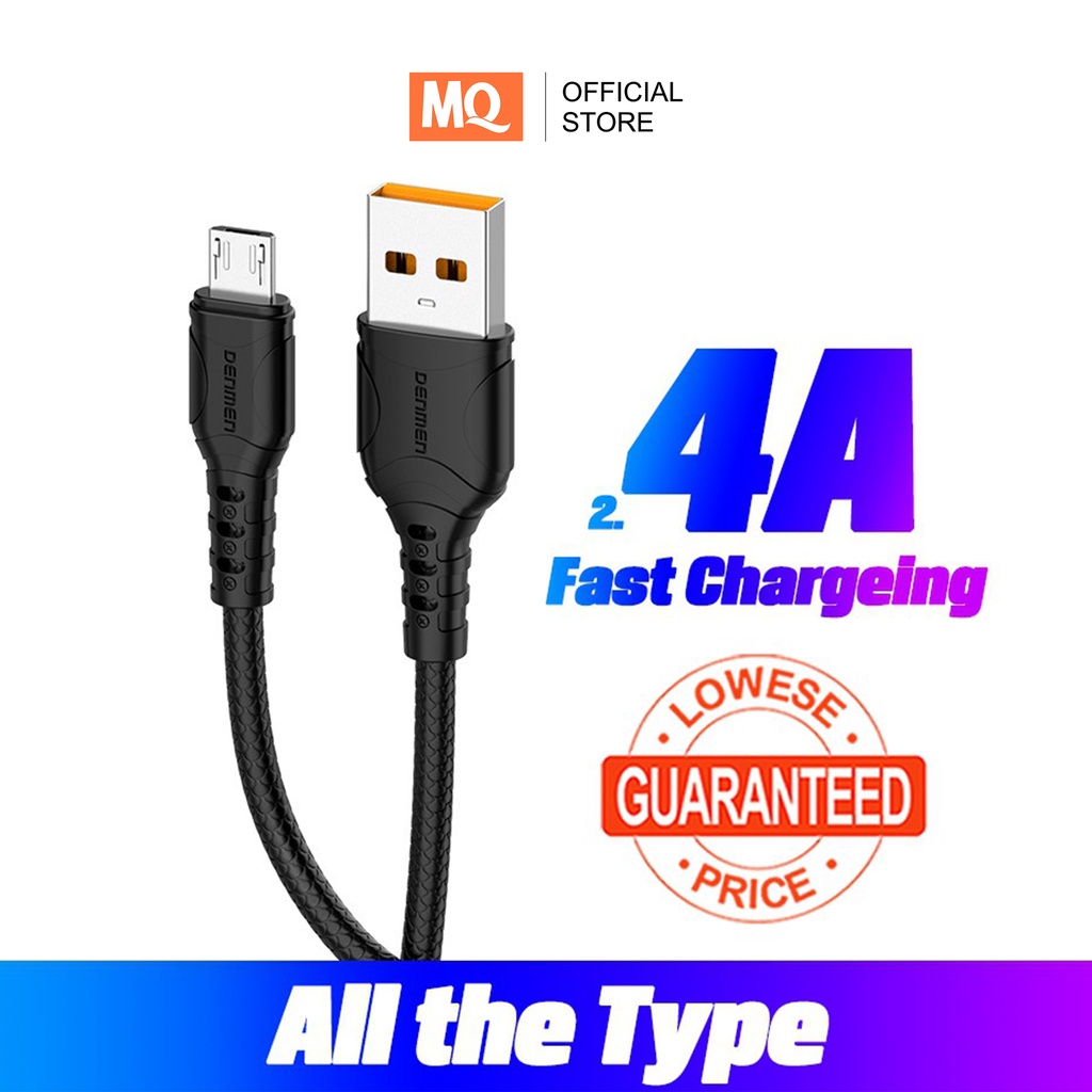 MQ Kabel Data Fast Charging Micro USB Type-C Iphone Lighting Cable