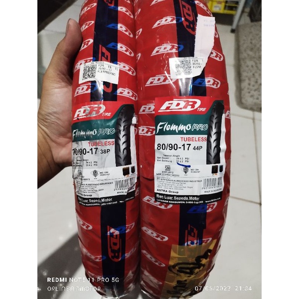 Ban Set FDR Flemo Pro Tubles Honda Supra 125/Ban Set Honda Revo Absolut/Ban Set Tubles Suzuki Satria