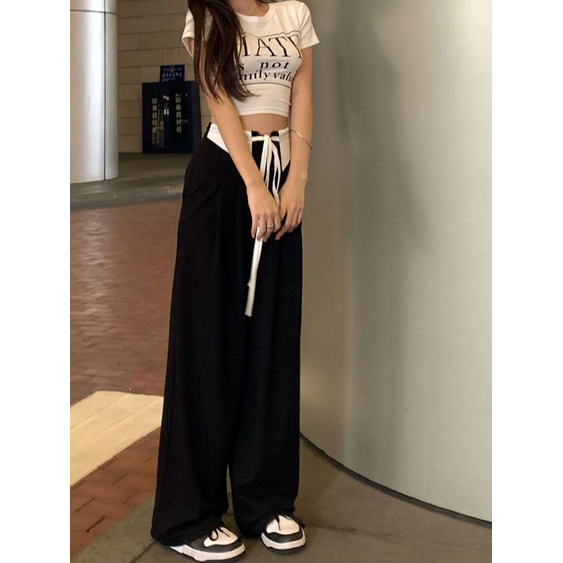 Celana Highwaist Wanita Korean Style Celana Wanita Terbaru Loose Pants Kulot Pinggang Karet