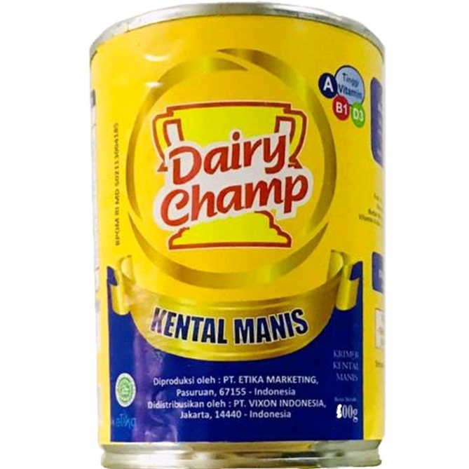 

Susu kental manis Dairy champ 480 gram