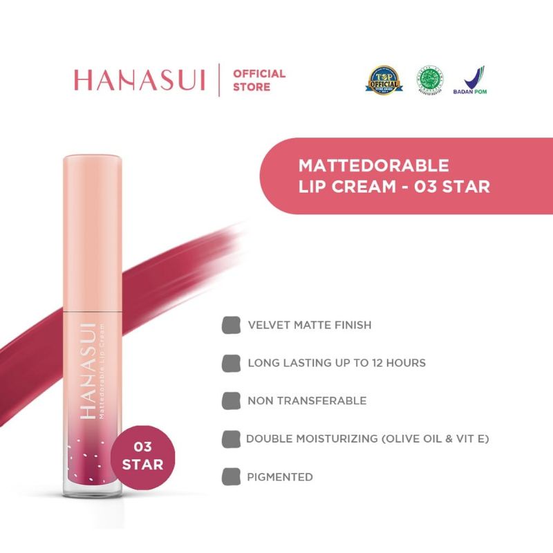 HANASUI MATTEDORABLE LIP CREAM | VITAMIN E