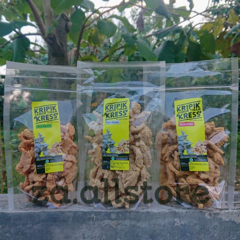 

KRIPIK JAMUR TIRAM KRESS 1PCS / VARIAN RASA / CEMILAN MURAH MERIAH