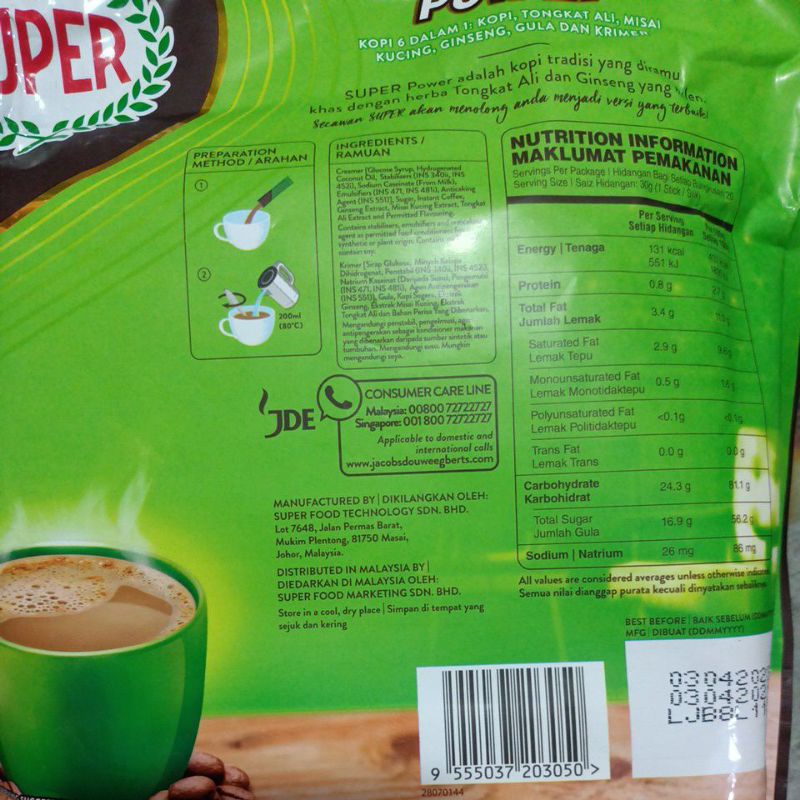 KOPI SUPER POWER MALAYSIA 6 IN 1