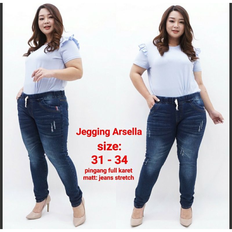 Jegging Jeans Wisker Variasi Strip . Jegging Arsella Premium