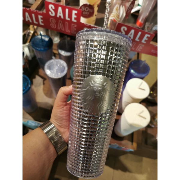 Tumbler Starbucks Studded Silver