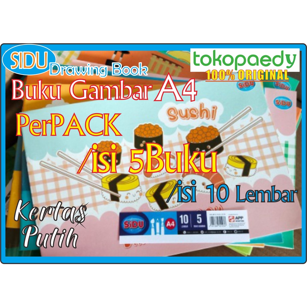 

[PER PACK] SIDU Buku Gambar A4 /Drawing Book SINAR DUNIA Ukuran A4 /Isi 5 Buah Buku Isi 10Lembar