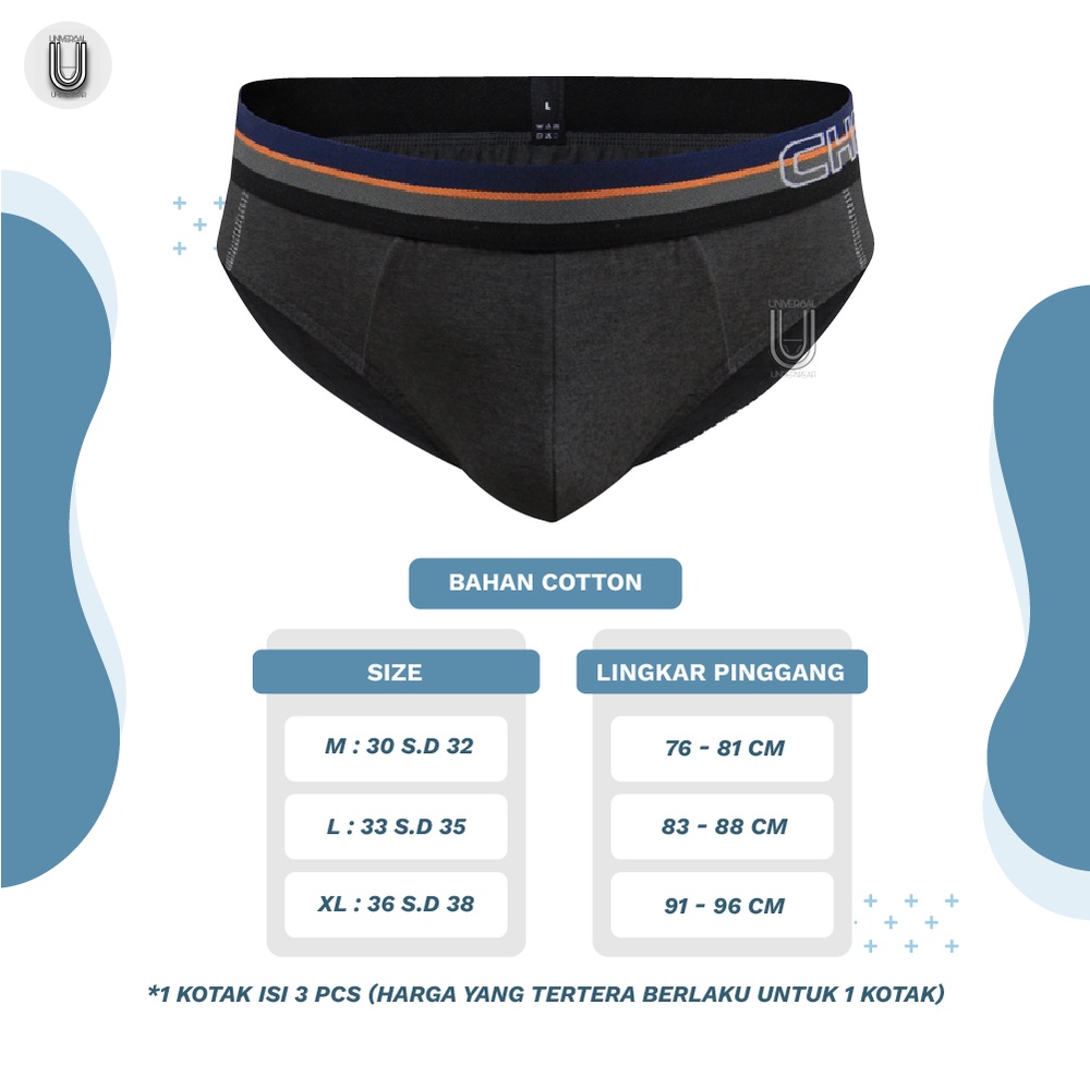 Pakaian Celana Dalam Pria Champiro Sempak Cowok Termurah Kode C.0366-C By Universal Underwear