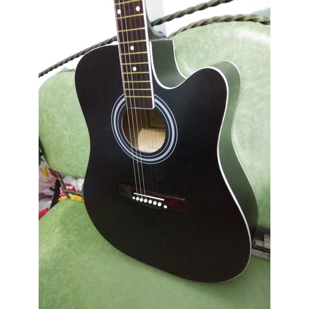 Gitar Akustik Merk Ibanez Warna Hitam Black Doff Sunkay Jumbo Trusrod Jakarta Murah