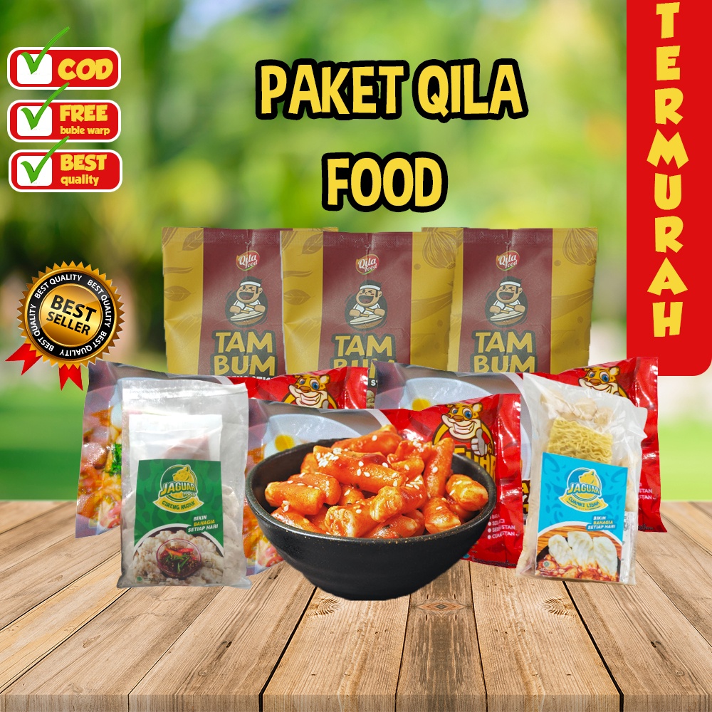 PAKET QILA FOOD - (BASO ACI BAKSO ACI TULANG RANGU BASRENG PEDAS DAUN JERUK TOPPOKI CIRENG RUJAK SEBLAK INSTAN)