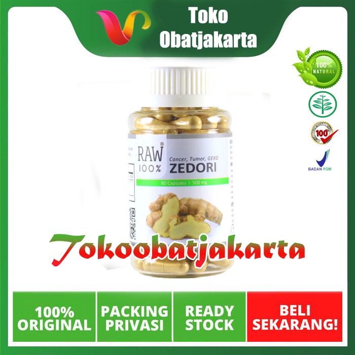 RAW 100 Zedori Asam Lambung, GERD, Kista, Obat Herbal Kunyit Putih Original 100% Asli