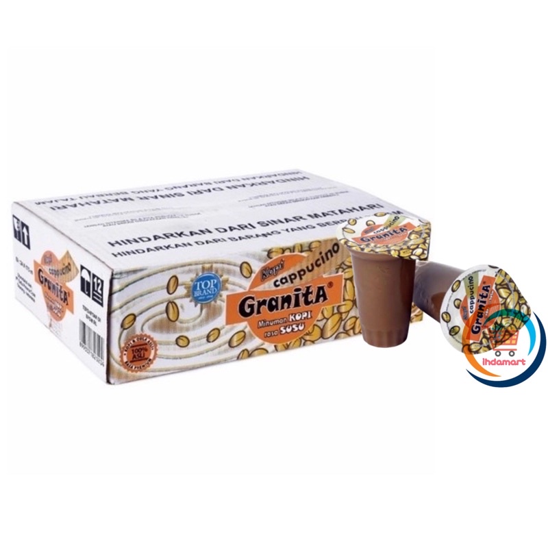 1 Dus Isi 24 pcs Granita Cup Minuman Cappucino 175 ml