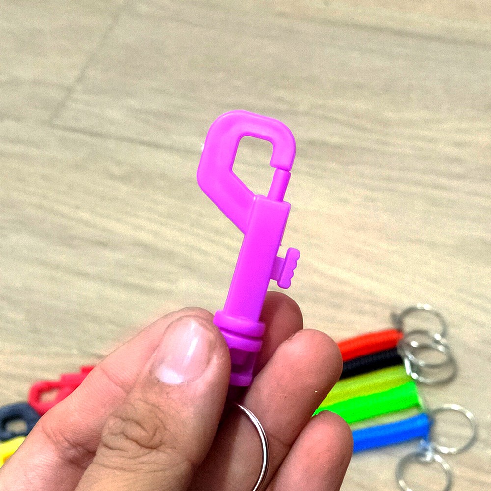 GANTUNGAN KUNCI TALI SPIRAL KARET / PER ELASTIS KEYCHAIN MURAH