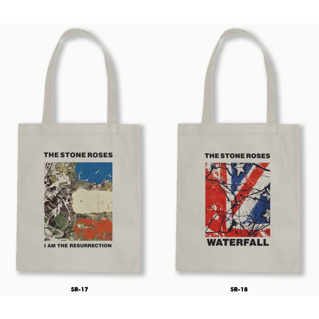 TOTE BAG BLACU - THE STONE ROSES 01