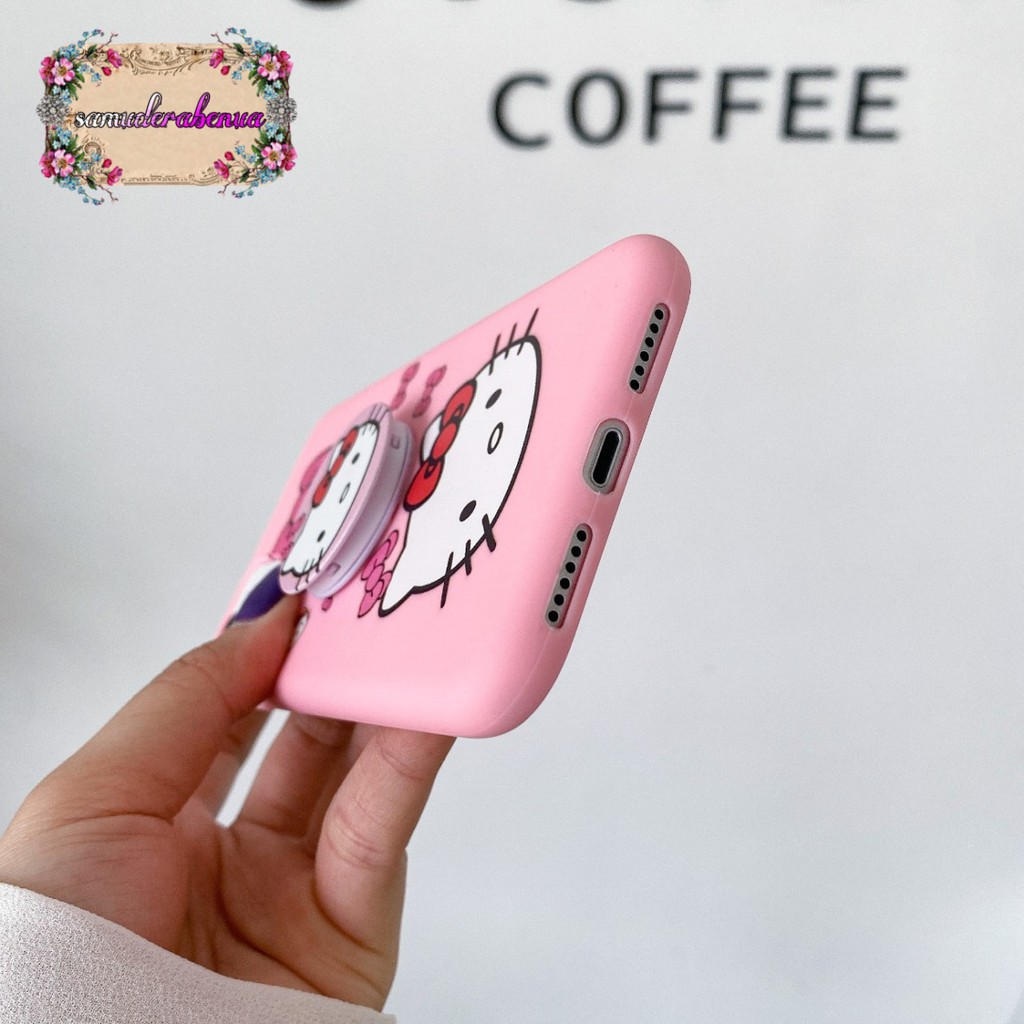 SS267 Softcase Popsocket HELLO KITTY Oppo A1k A37 Neo 9 A71 A83 A39 A57 F7 F5 Youth SB1623