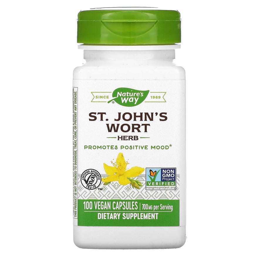 Natures Way St Johns Wort 100 VegCap Untuk Mood Positif ORI USA