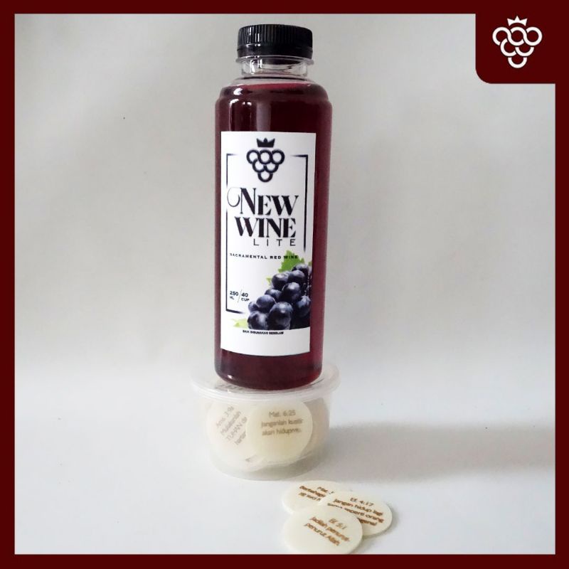 

Perjamuan Kudus Lite botol + Hosti Ayat Kecil - isi 250 ml