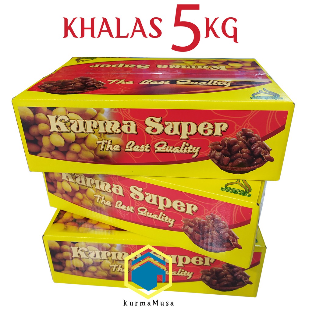 

Kurma Khalas 5kg Premium Oleh Oleh Haji