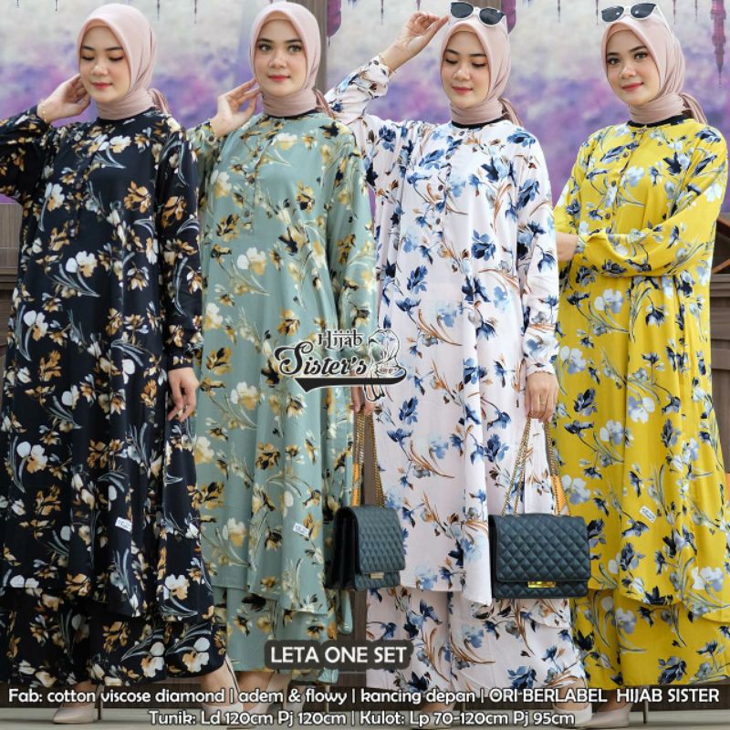 ¶BISA COD¶ setelan LD 120 motif bunga kekinan setelan jumbo long tunik setelan