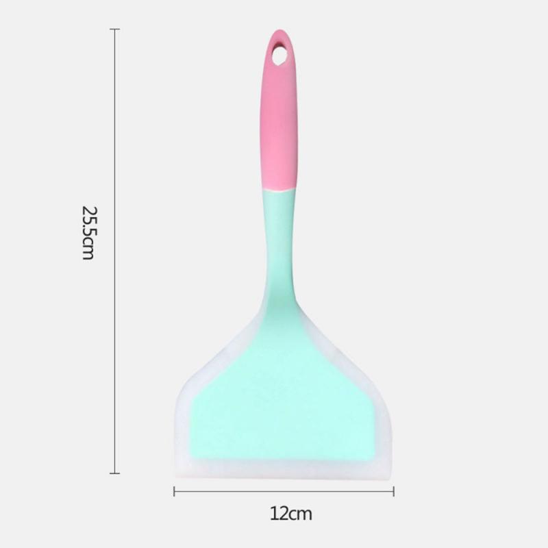 Transhome Silicone  Spatula /  Kitchen Beef Meat Egg Scraper / Wide Pizza Shovel / Non-stick Turners Food Lifters