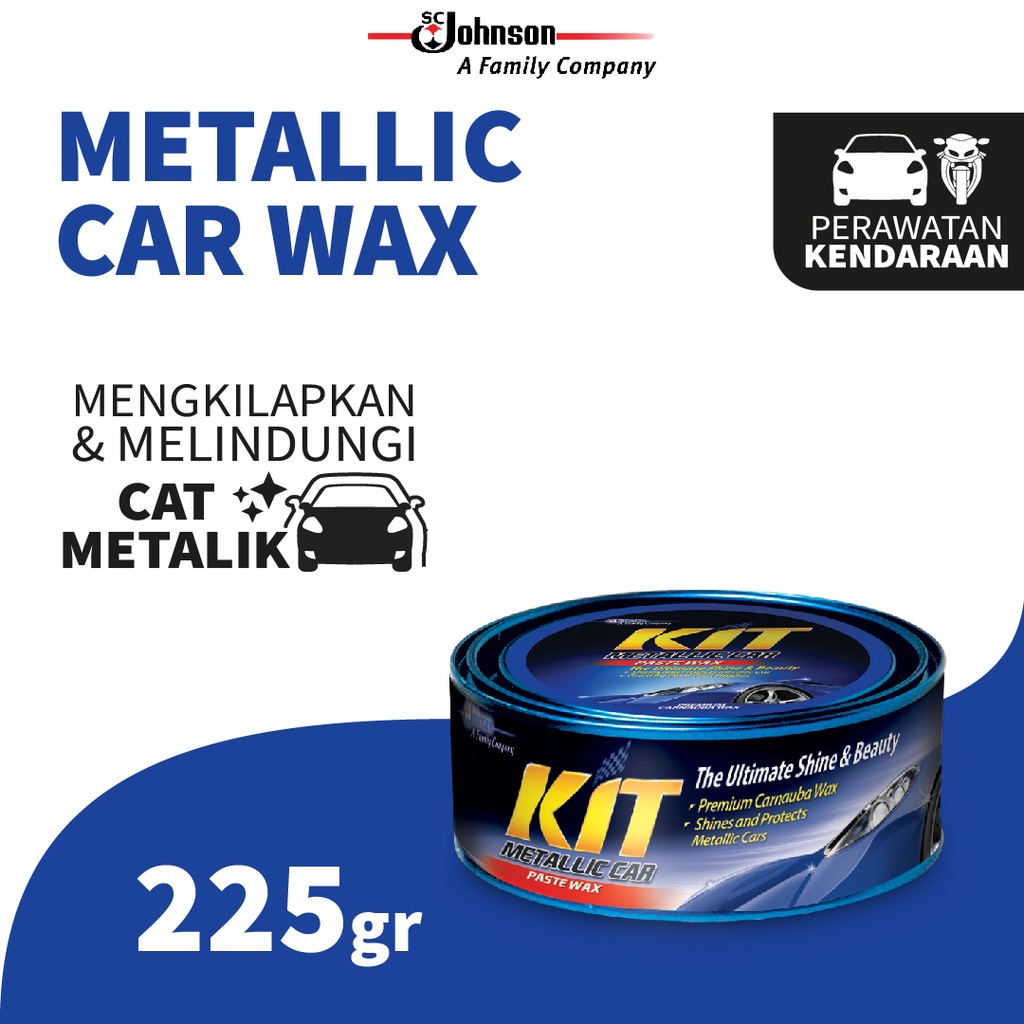 KIT POLES KALENG METALIC PASTE WAX 225GR // PEMBERSIH PENGHILANG MELINDUNGI BODY KENDARAAN