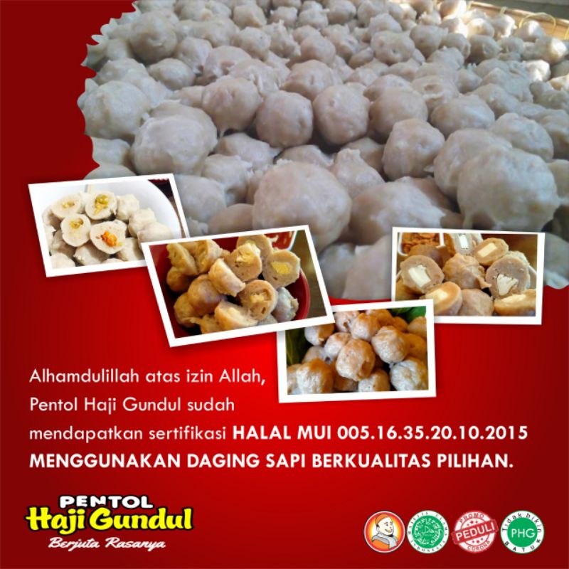 

Pentol bakso phg haji gundul halal