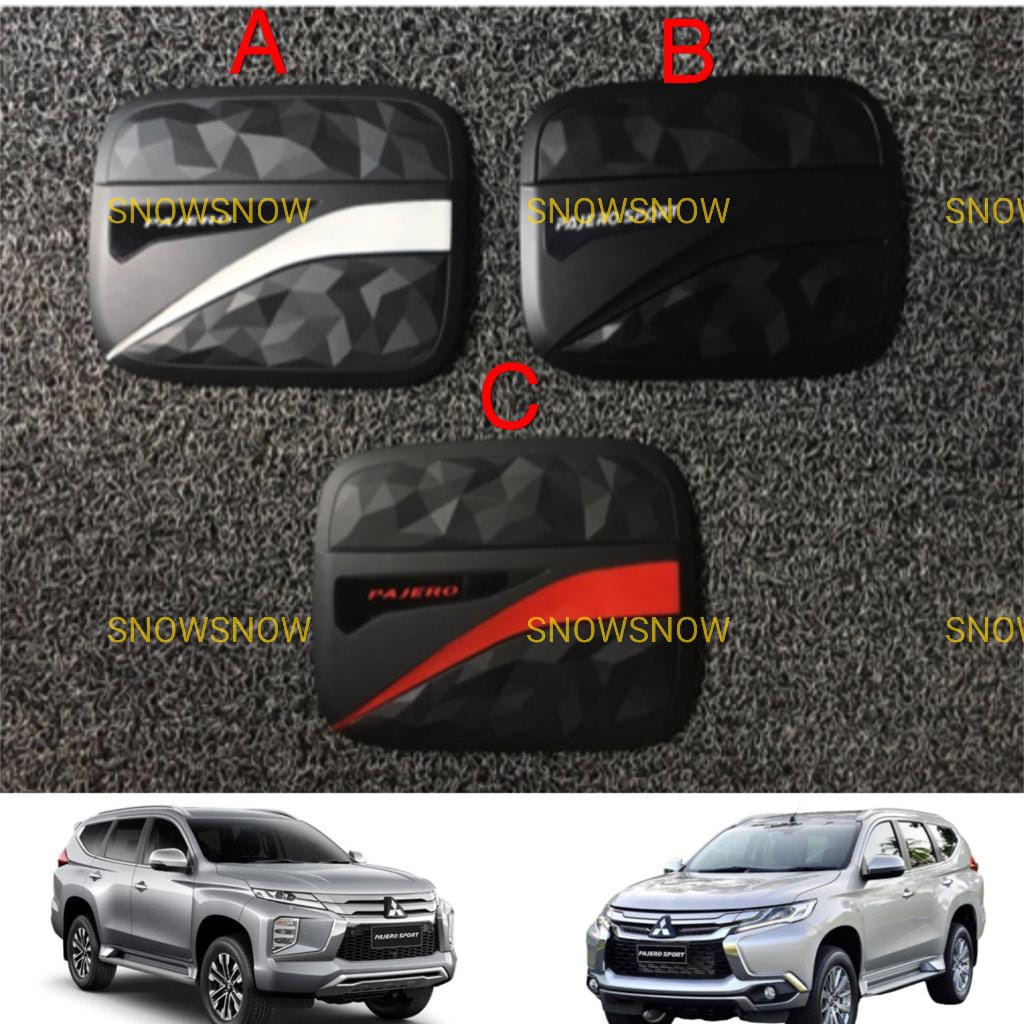 Tank Cover All New Pajero 2016 2022 UP Diamond List Merah Hitam Putih