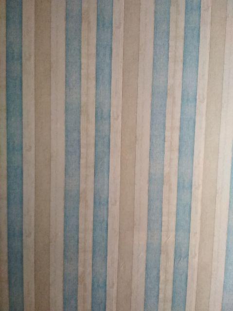 Wallpaper Sticker Dinding Papan Kayu Kuning Gading Biru Walpaper Stiker