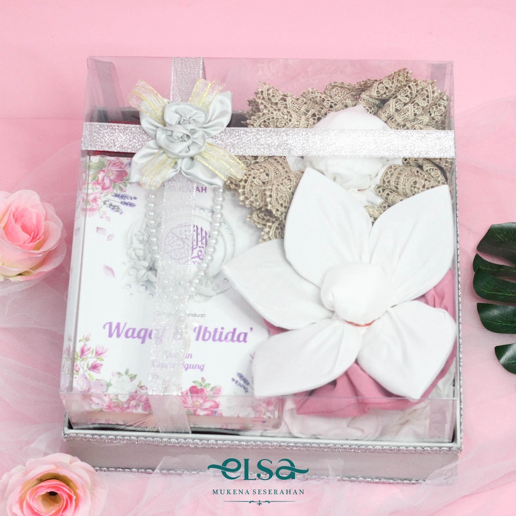 Paket Seserahan Box Mika Pernikahan Plus Lengkap Mukena Sajadah Alquran Terjemah Mukenah Premium Set