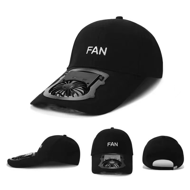 FASHION TRAVELING TOPI KIPAS ANGIN USB MINI CAP WITH MINIFAN USB