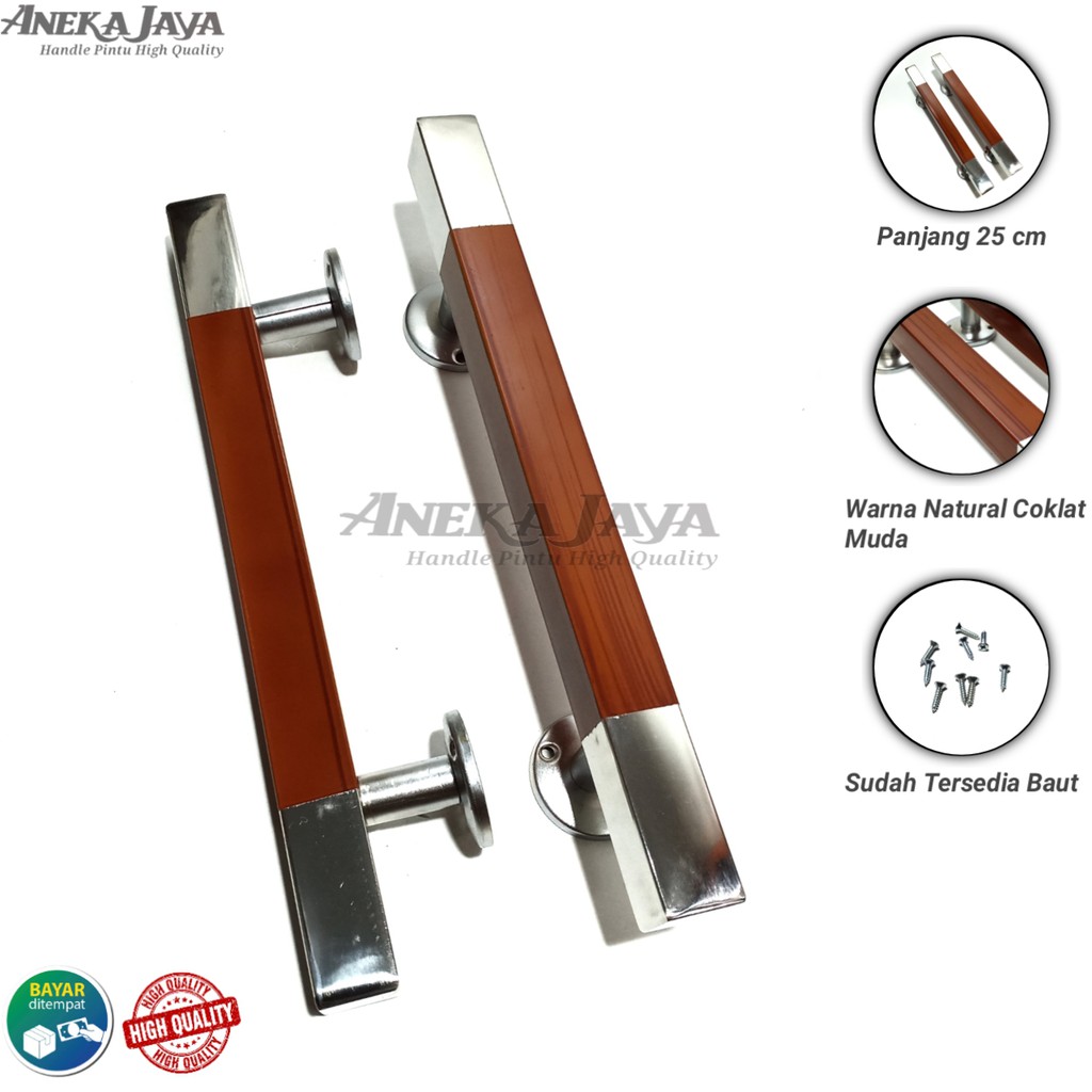 Satu set handle kunci pintu rumah 25 cm murah minimalis tarikan pintu stainless gagang pintu terbaru