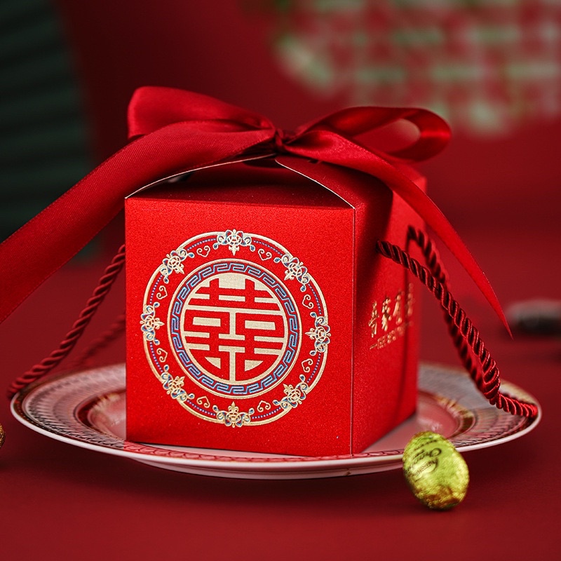 Kotak Souvenir Wedding Sangjit / Kotak Permen Shuang Xi / Candy Box Double Happiness