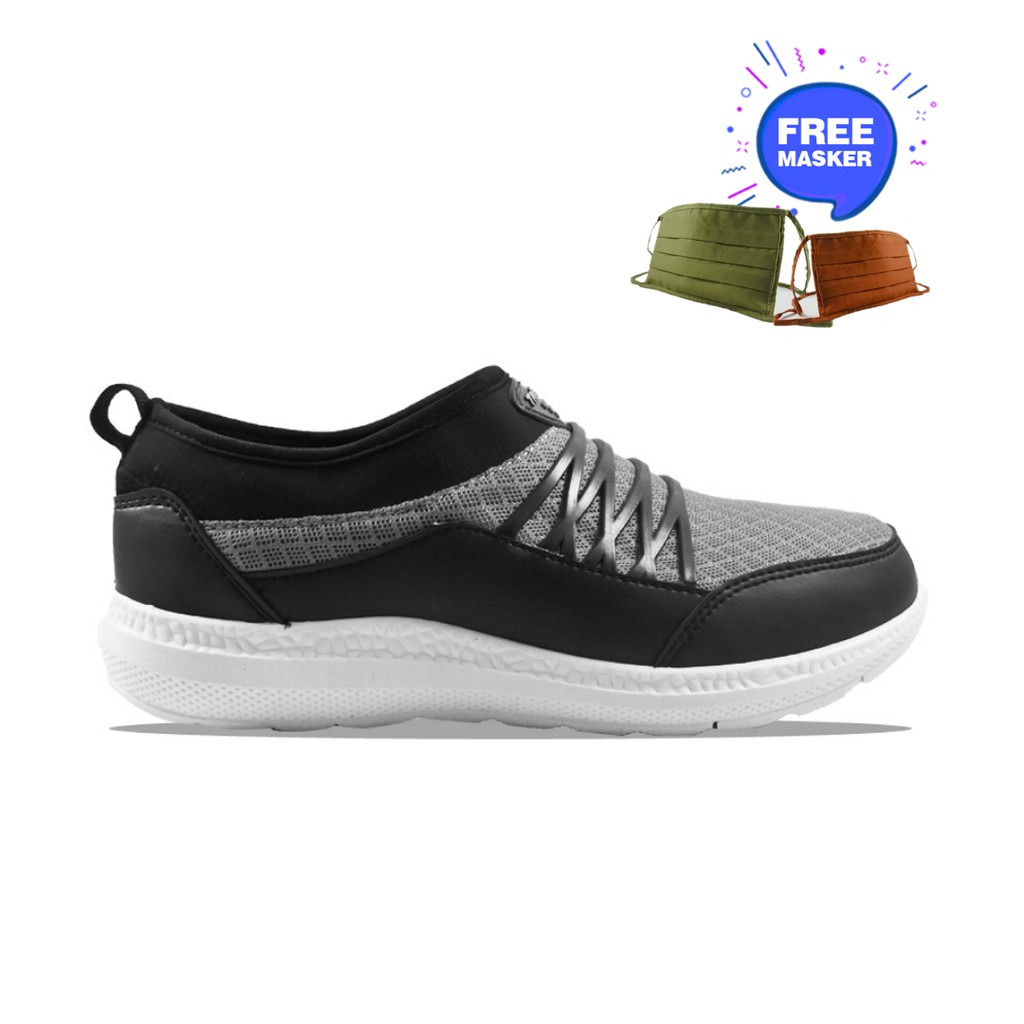 TREKKERS Sneakers Wanita NSL-VONDA Hitam / Abu Muda / Ramayana Jatinegara