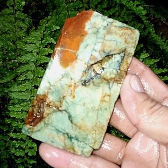 batu akik bahan pancawarna Garut hijau tosca(070)