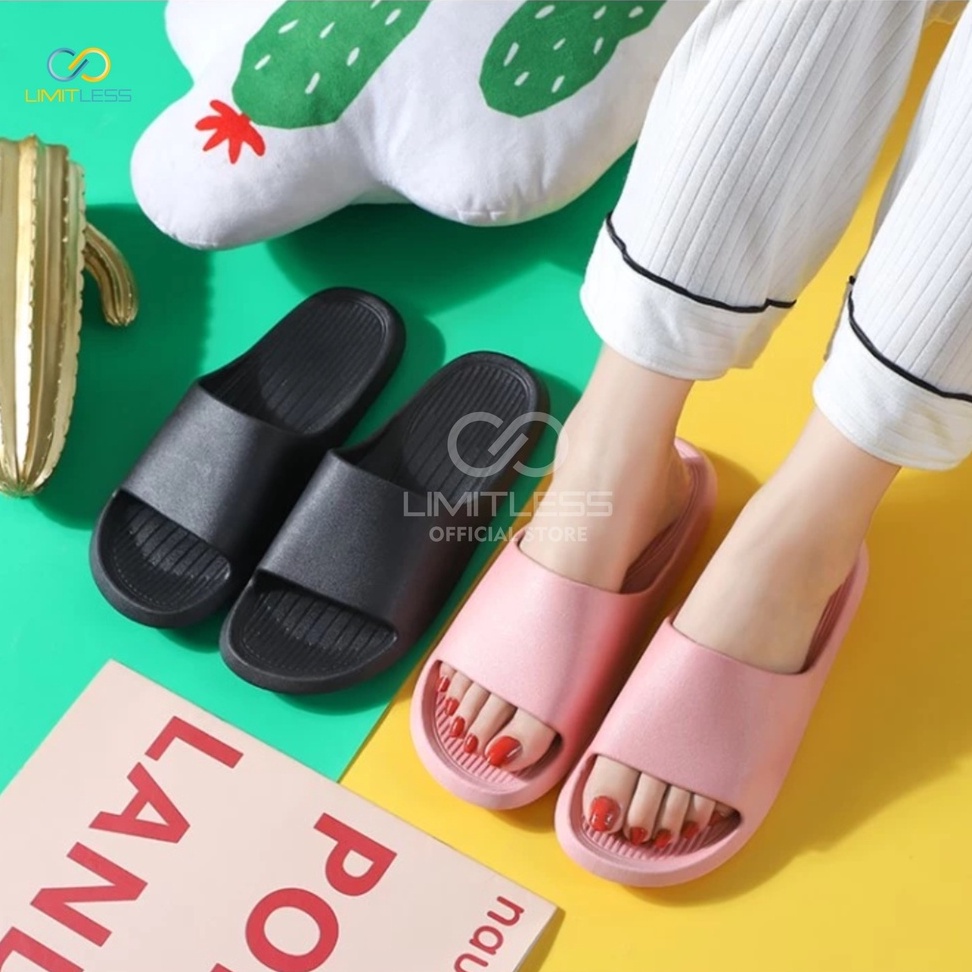 Sandal Limitless Wanita Sendal Slop Cewek Bahan Eva Sendal Wanita Santai Nyaman Korean Style Lucu Selop