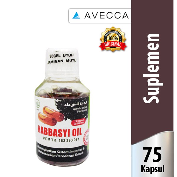 

100% Original - Habbasyi Oil 500 Mg 75 Kapsul Obat Herbal Daya Tahan Tubuh