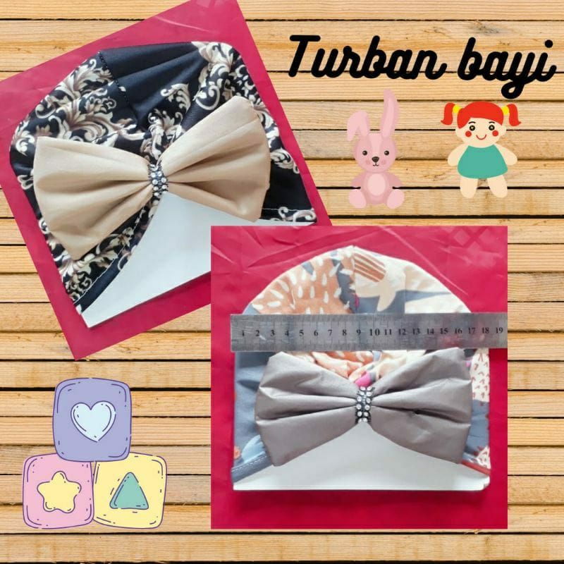 Turban Bayi  / ciput baby NEWBORN / topi bayi / Hijab bayi