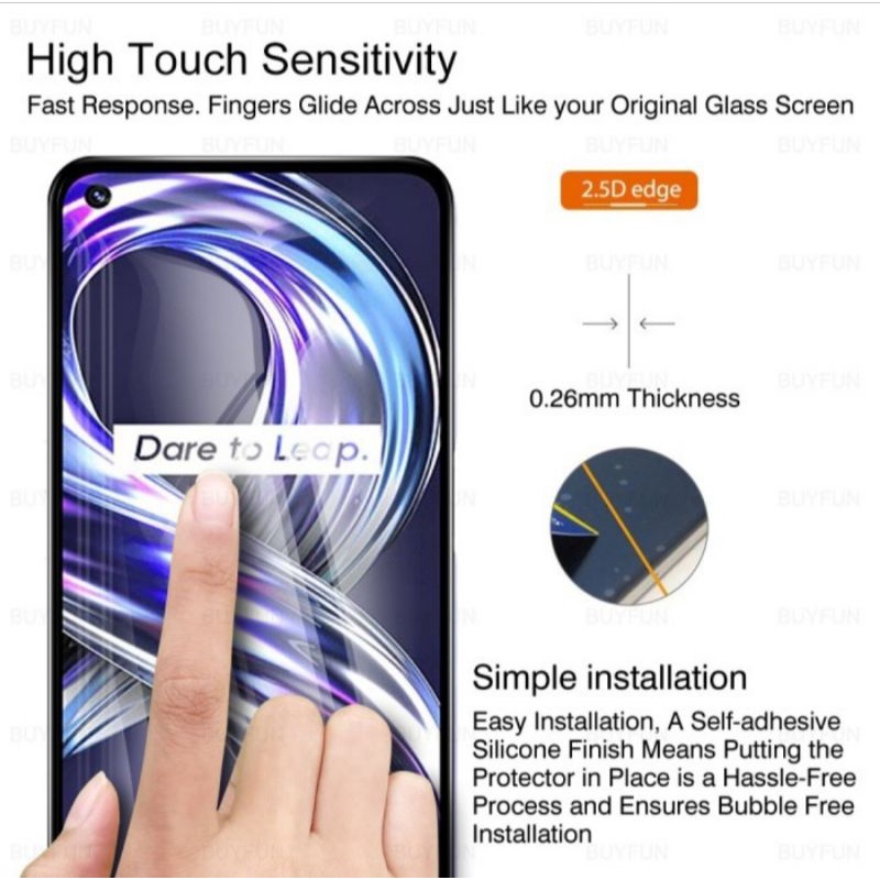 Realme 8i 8 i tempered glass anti gores kaca full lcd