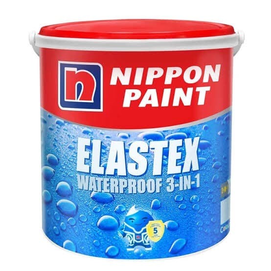 CAT ELASTEX WATERPROOF (Pelapis Anti Bocor) NIPPON PAINT - 20KG  CAT ELASTEX WATERPROOF ABU PUTIH / 