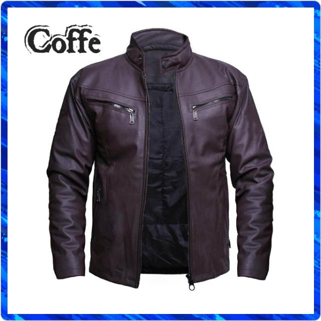 JAKET KULIT POLOS PRIA BIKERS BKR006 | JAKET TOURING | JAKET SEMI KULIT DISTRO BANKERS BANDUNG Jaket Motor Pria Anti air dan Anti Angin Waterproof Murah Keren