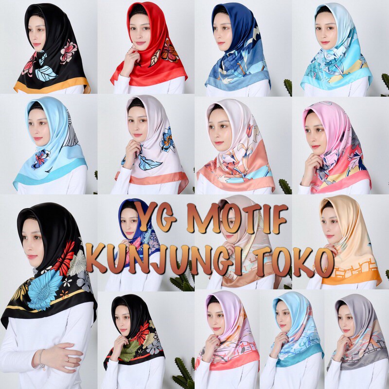  PROMO JILBAB SEGIEMPAT POLOS POLLYCOTTON JAHIT TEPI 