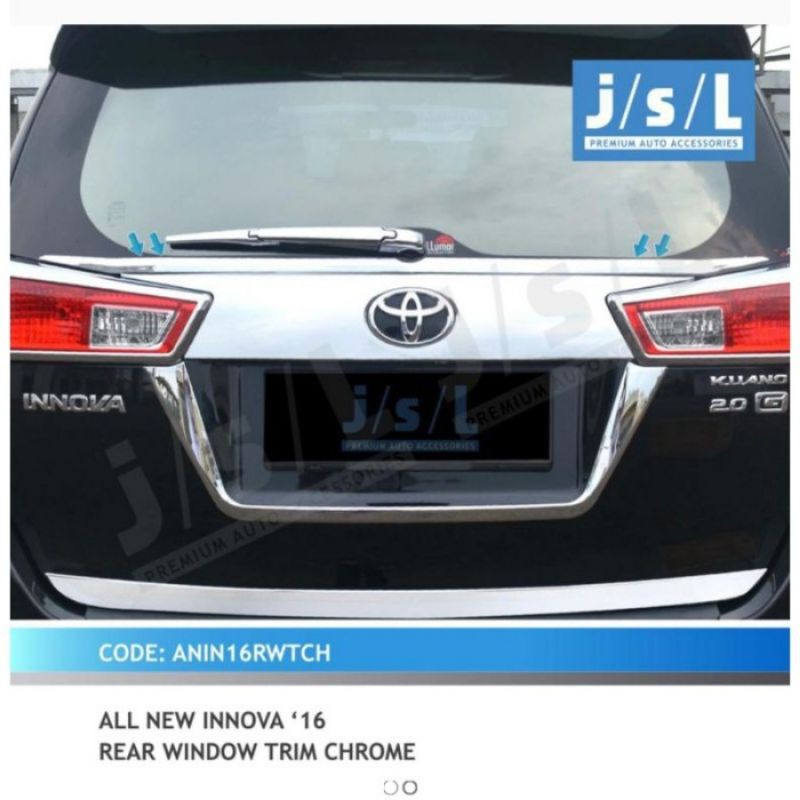 Lis kaca belakang hitam doff Toyota Innova Reborn 2016 Rear Window JSL