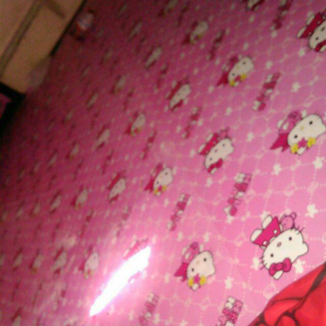 Grosir Murah - Wallpaper Sticker Dinding Hello Kitty Pink Lucu Imut 10m X 45cm