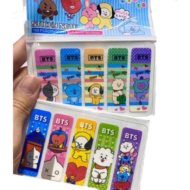 pembatas buku plastik 1 set 100pcs / sticky note